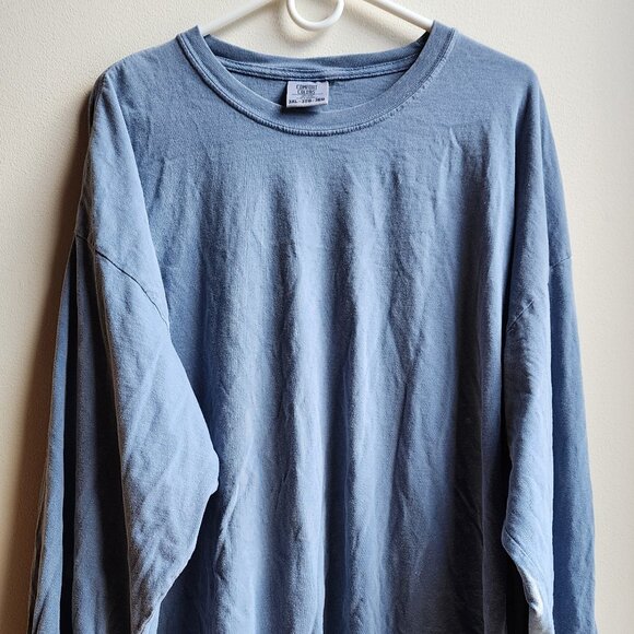 Comfort Colors Blue Long Sleeve Jersey Big & Tall Size 3XL - Picture 4 of 13